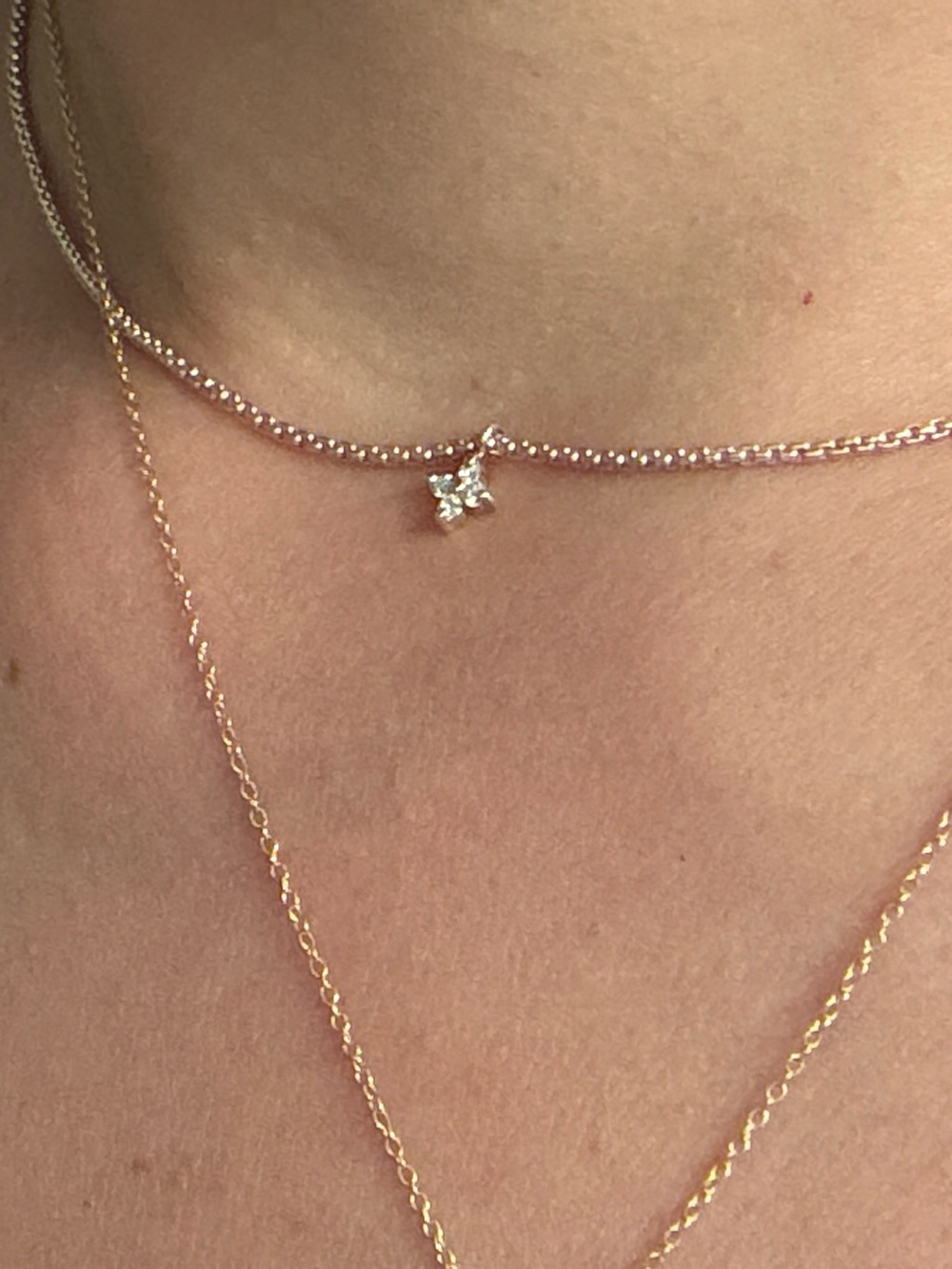 Zoe Chicco Four Prong Diamond Necklace 14K yellow gold ZOE CHICCO Gold Choker